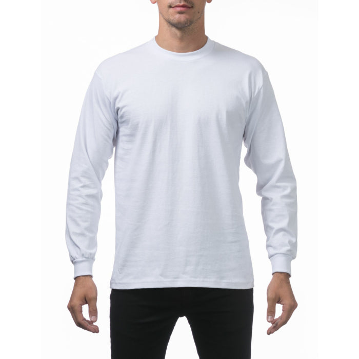Pro Club T-Shirt L/S Heavyweight Cotton - White