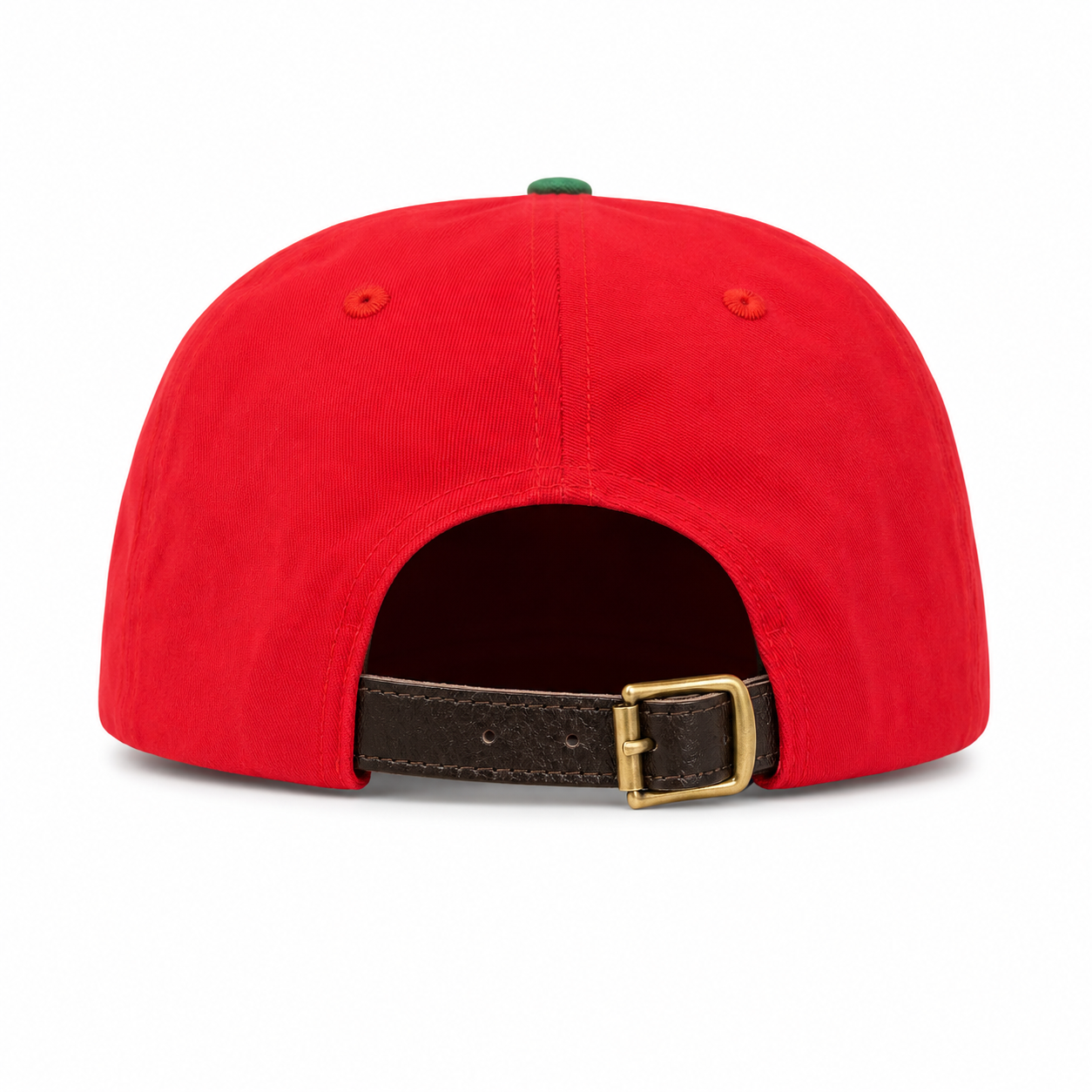 Casquette Bouclard 5 panel - Red / Forest Green