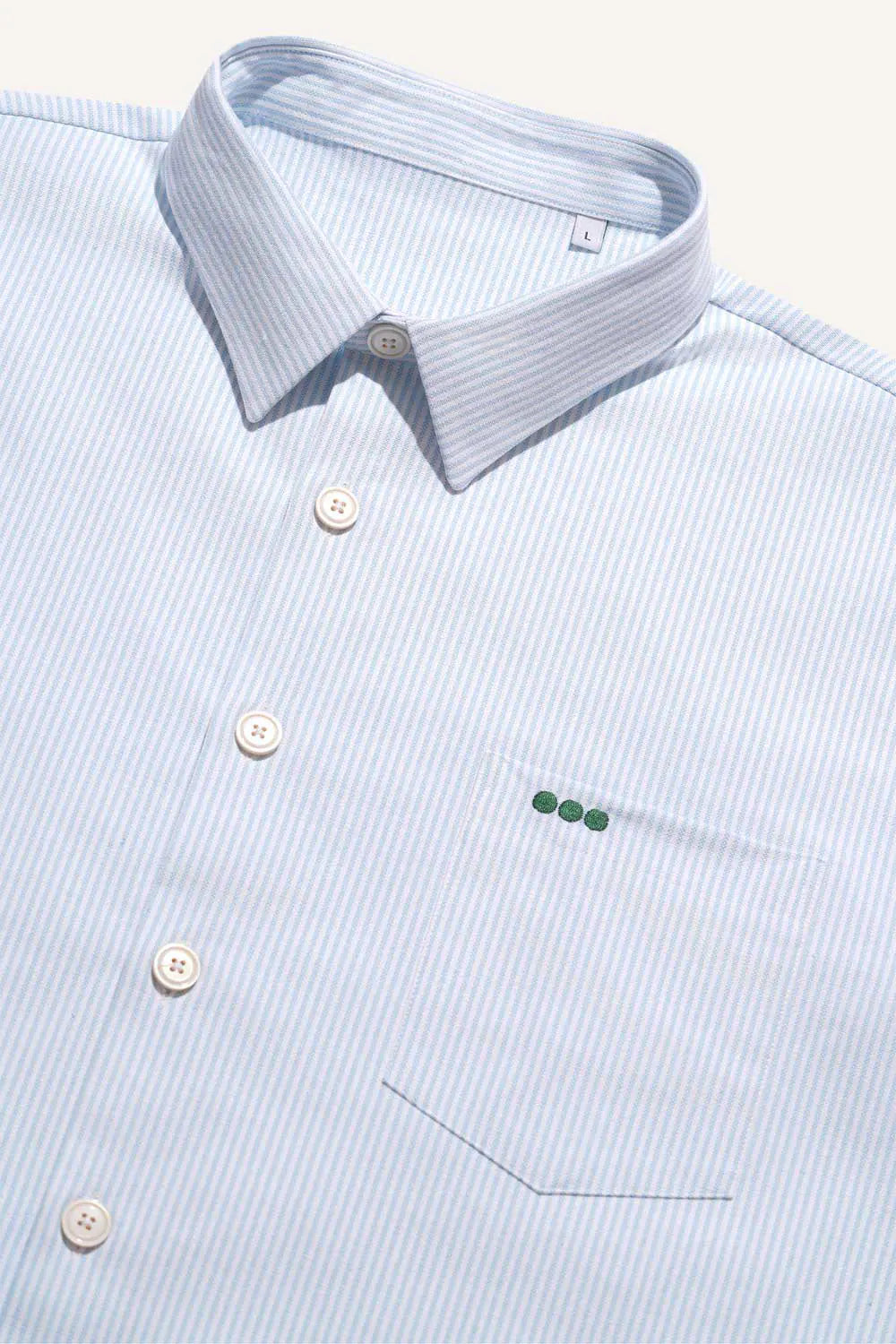 Clean overshirt - Sky blue stripes