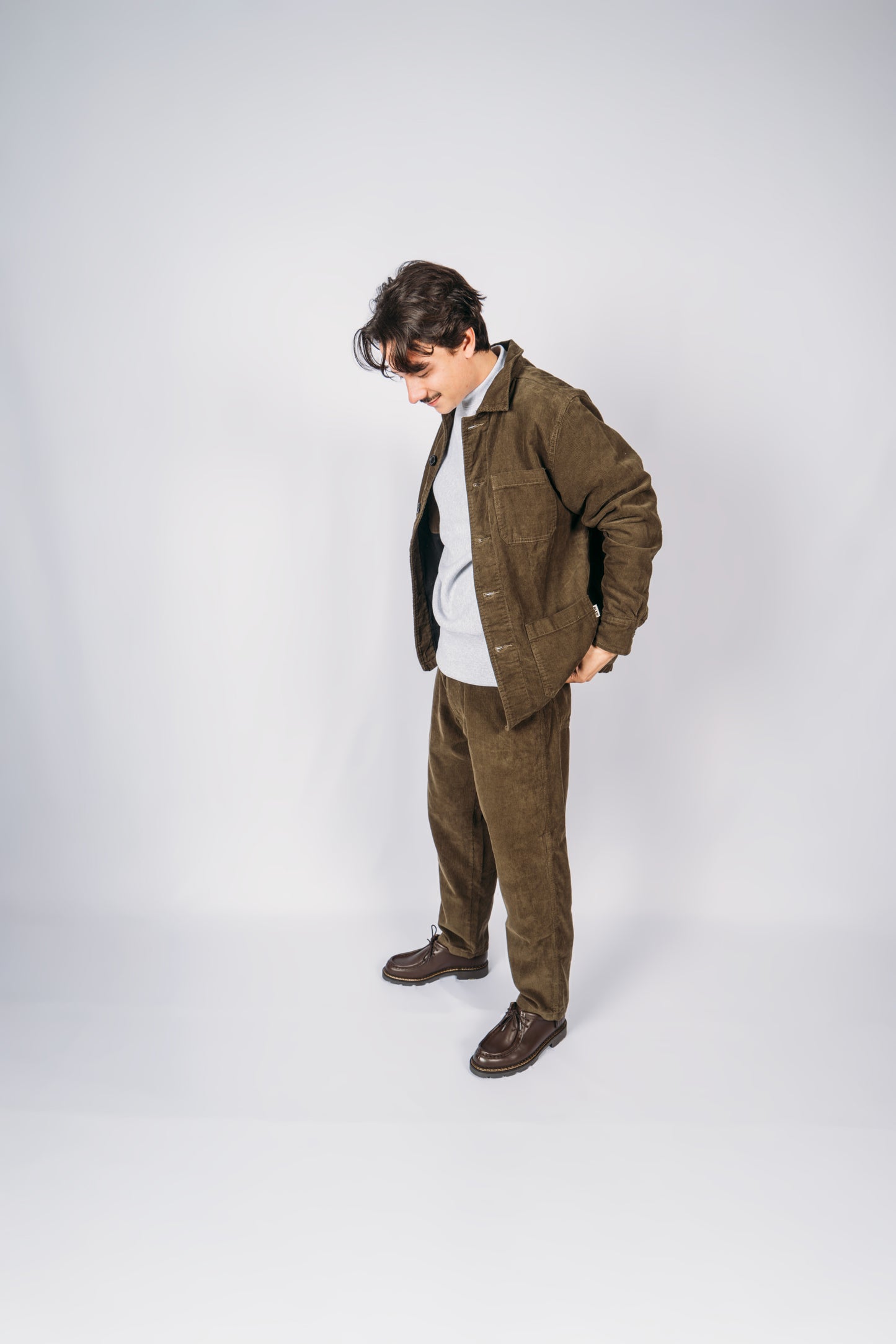 Worker Corduroy Jacket - Olive Green