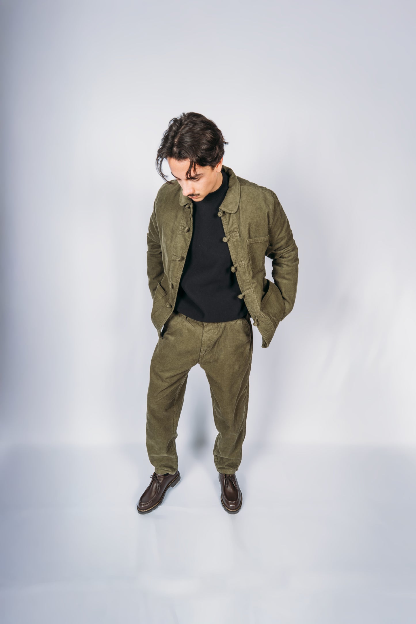 Shangai Corduroy Jacket  - Olive Green