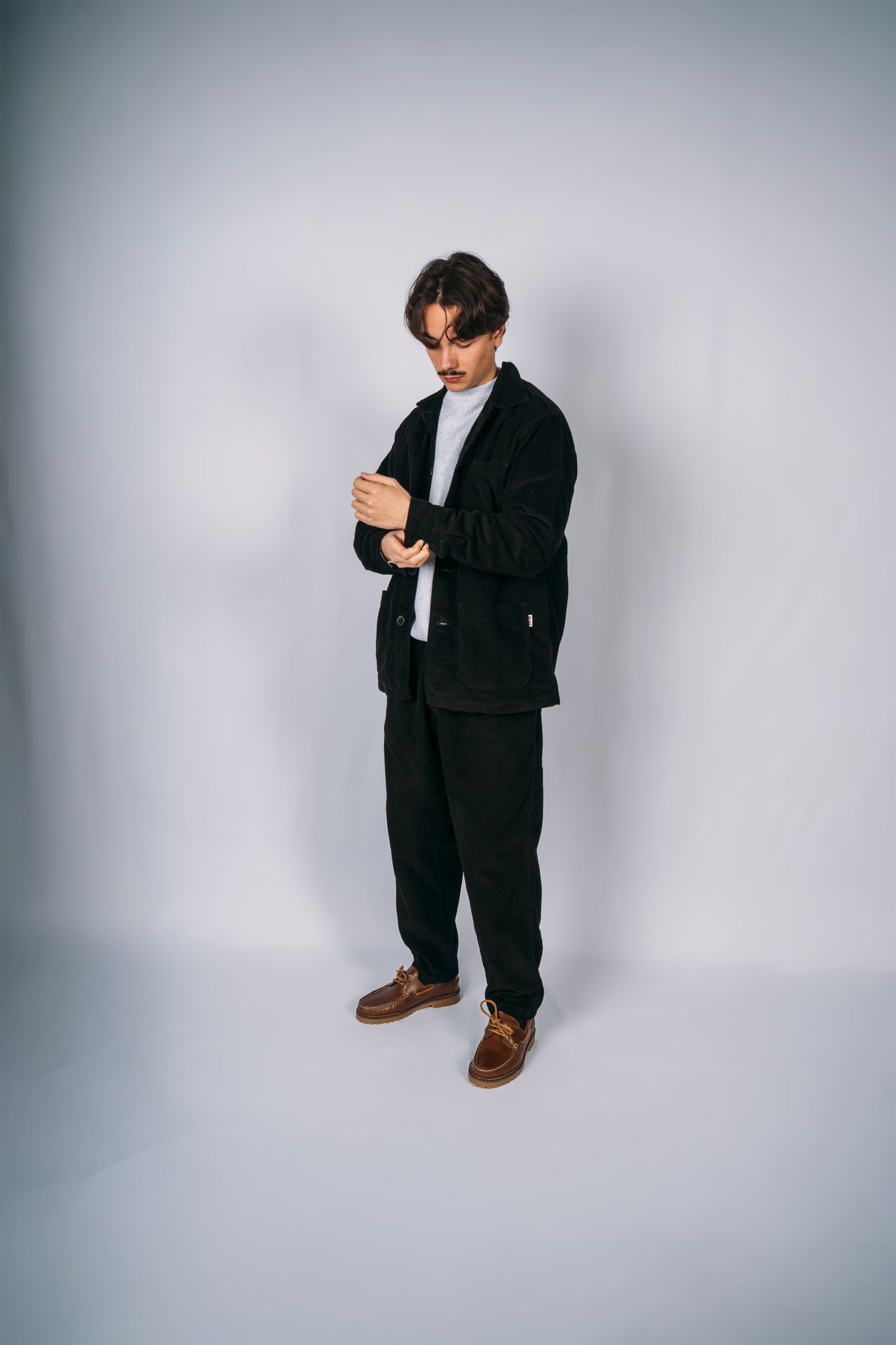Worker Corduroy Jacket - Black
