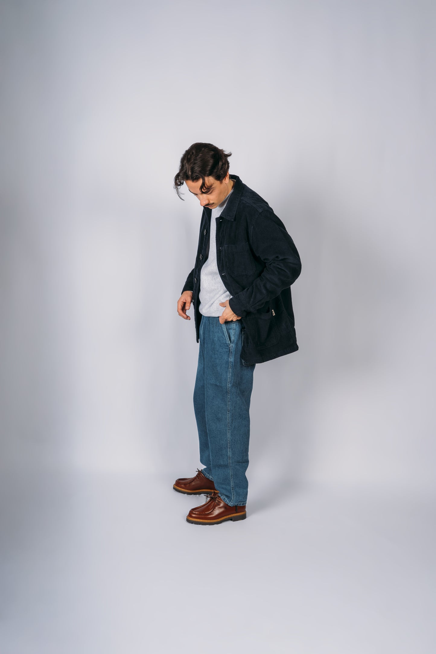 Worker Corduroy Jacket - Navy