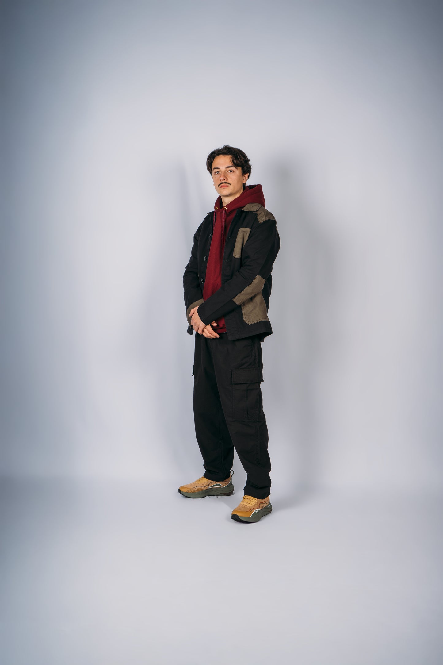 Patchwork Jacket - Black / Khaki
