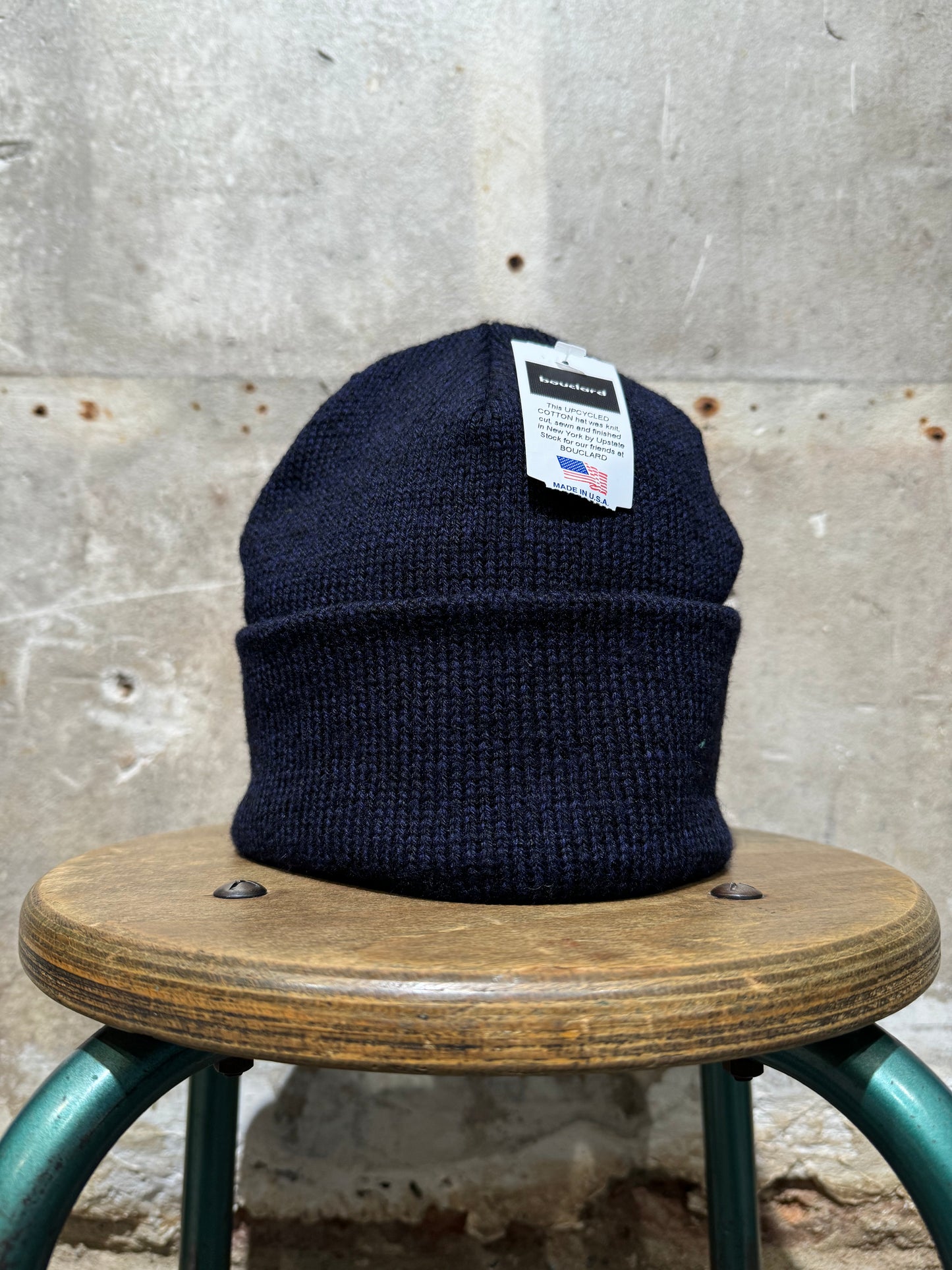Beanie Rag-Wool - Navy Melange