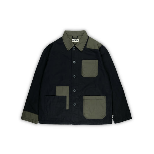 Patchwork Jacket - Black / Khaki