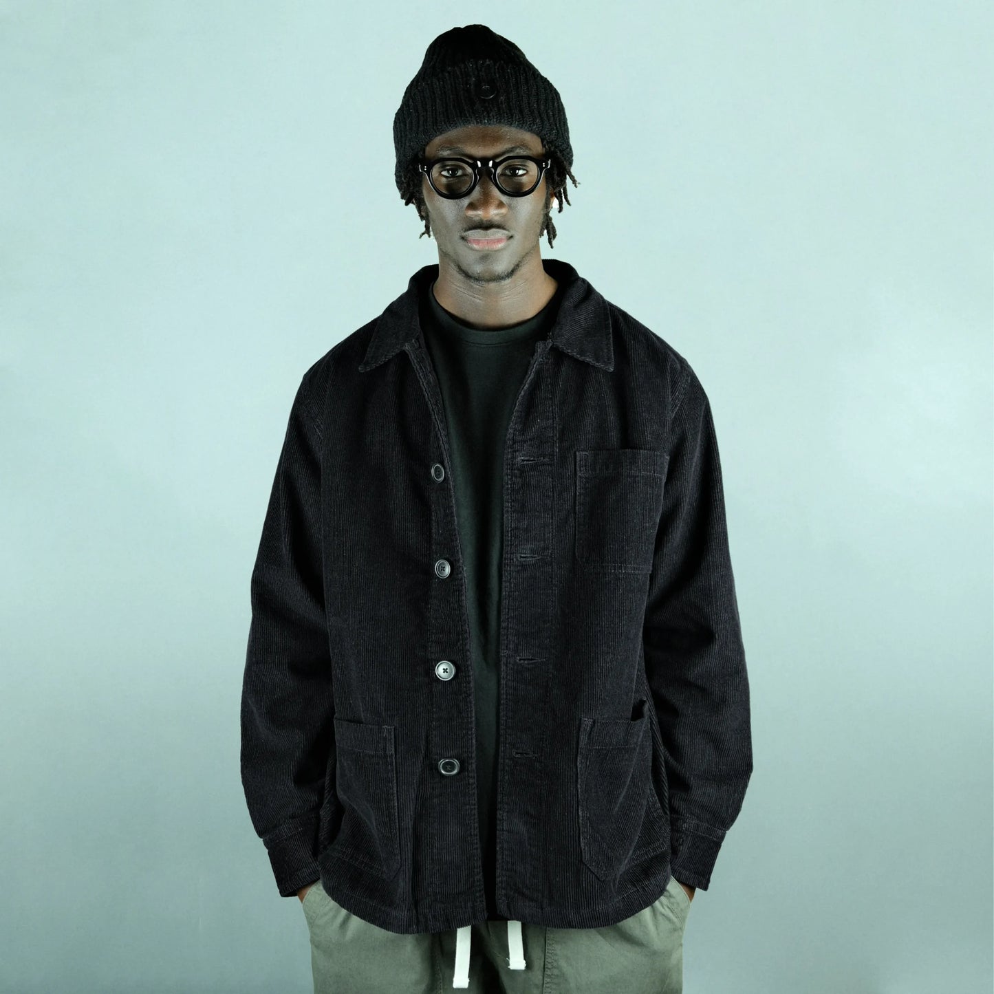 Worker Corduroy Jacket - Black