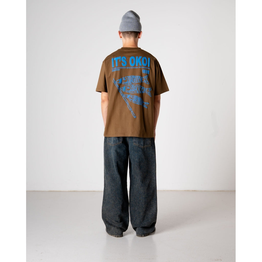 Baine Koi Tee - Dark Brown