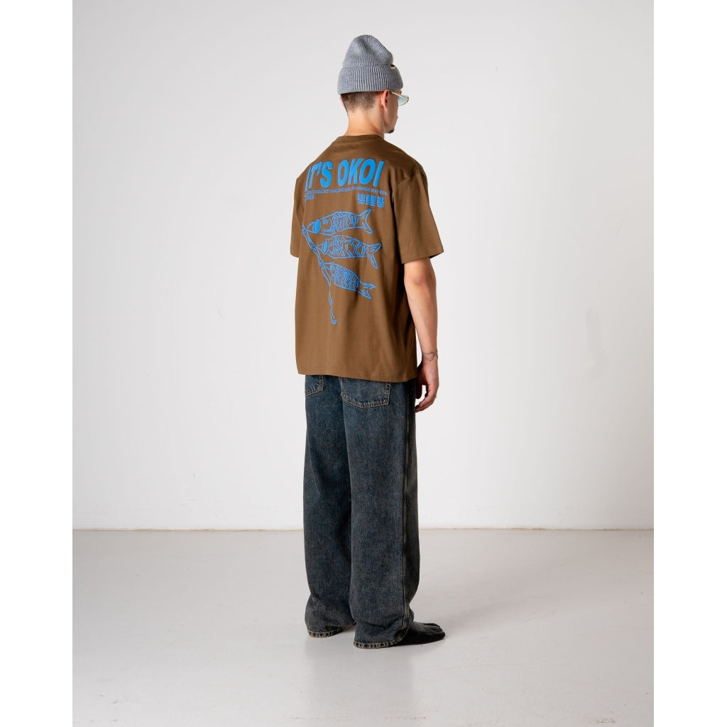 Baine Koi Tee - Dark Brown