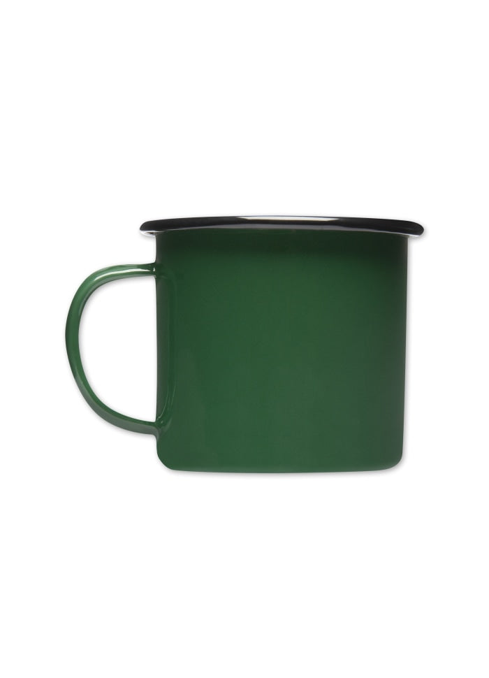Bean Enamel Mug - Dark Green