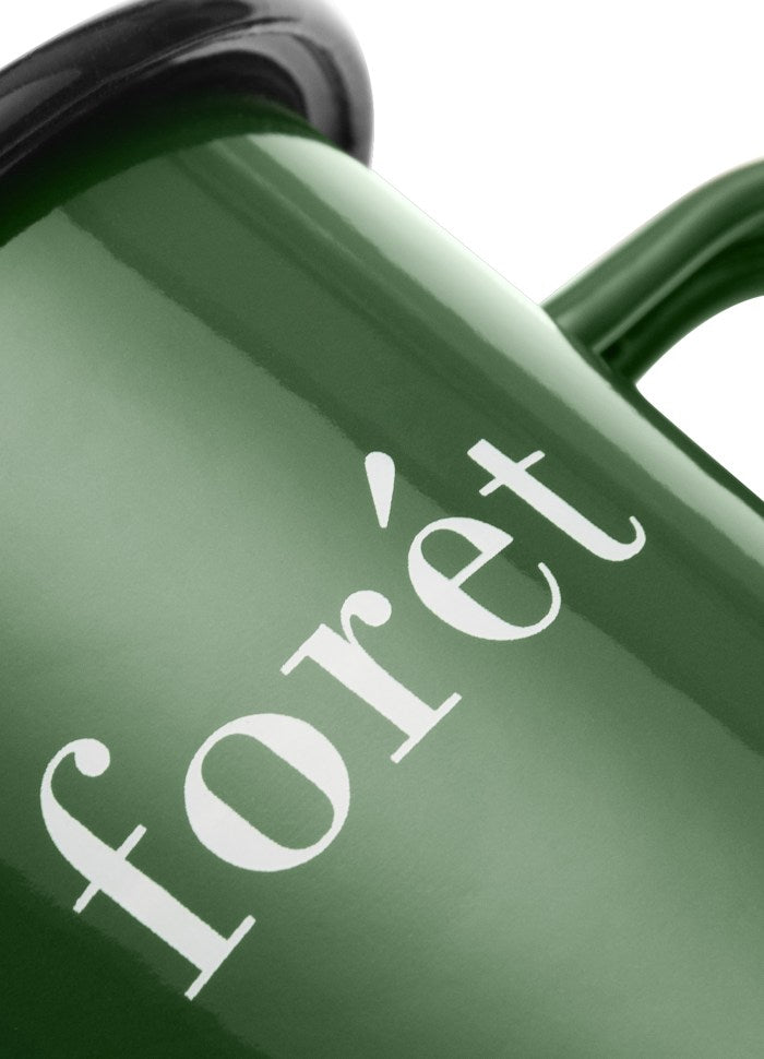 Bean Enamel Mug - Dark Green