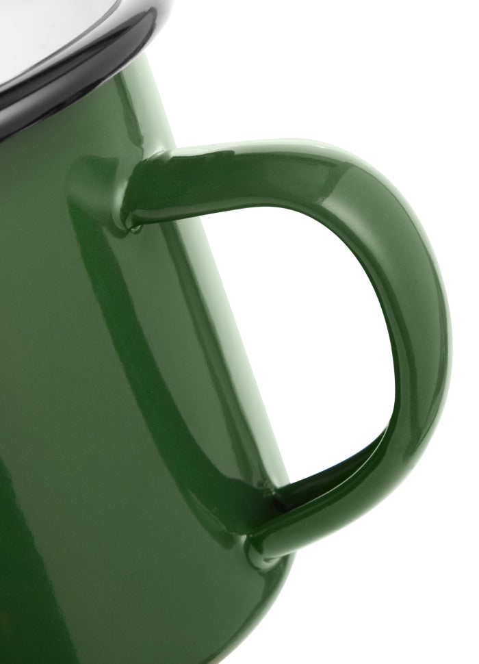 Bean Enamel Mug - Dark Green