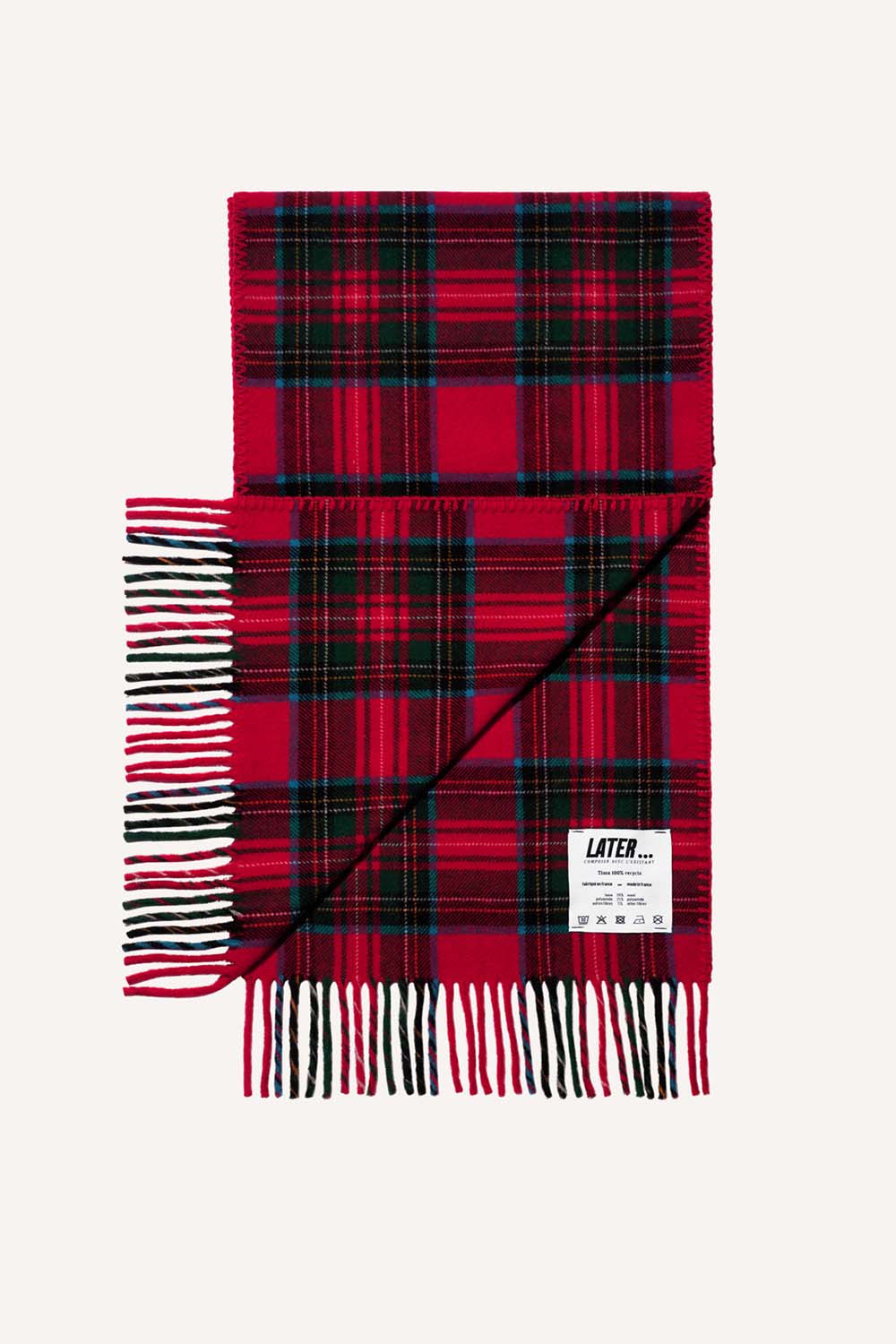 Echarpe en laine - Tartan rouge