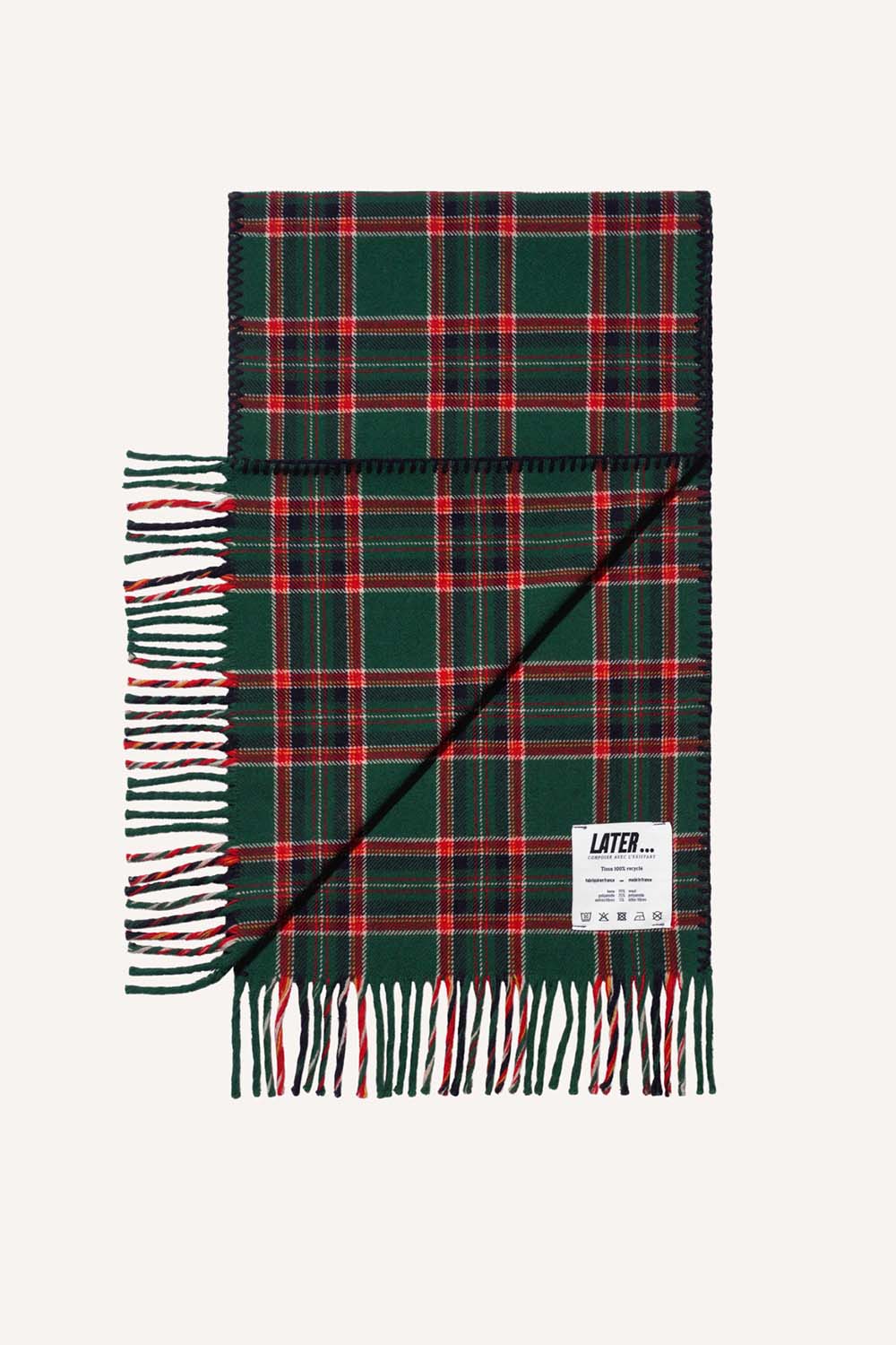 Echarpe en laine - Tartan vert