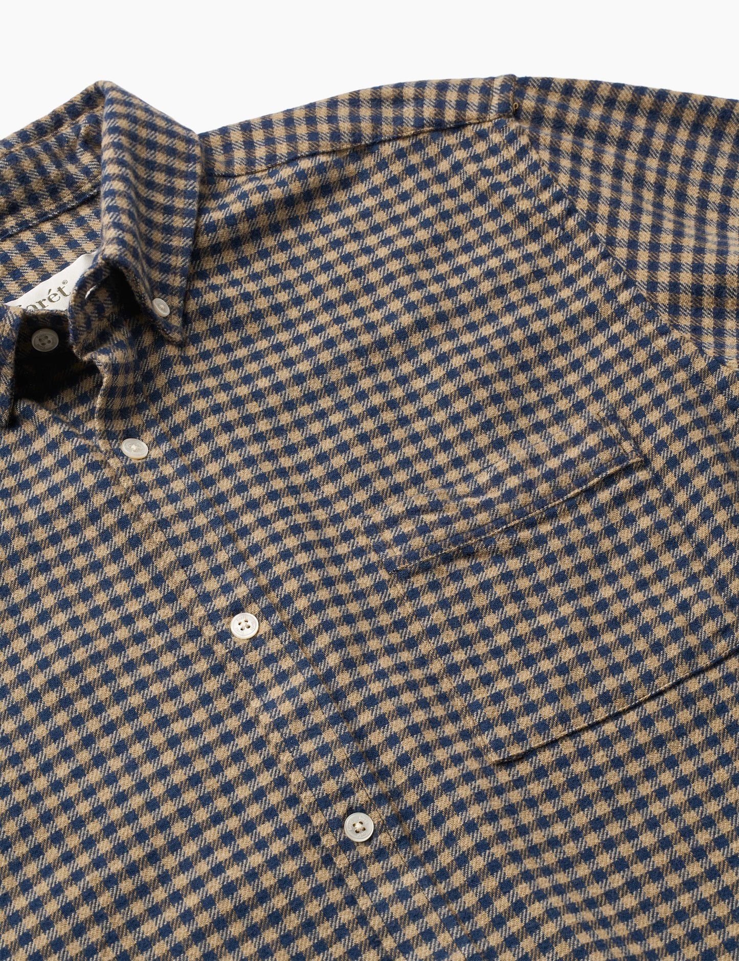 Creek Flannel Shirt - Burnt Khaki / Navy