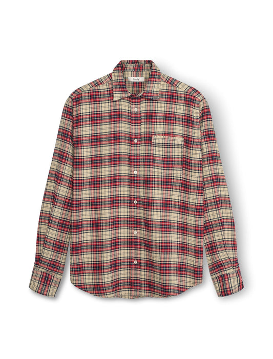 River Flannel Shirt - Red / Navy / Cloud