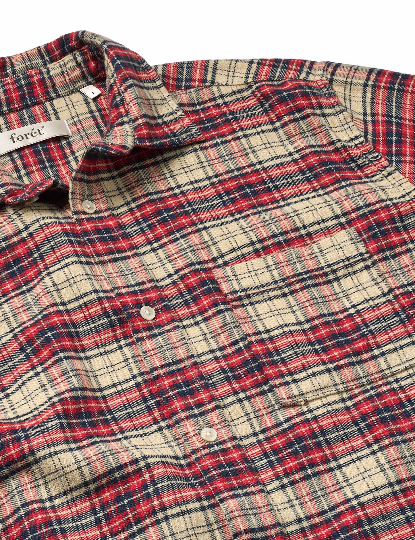 River Flannel Shirt - Red / Navy / Cloud