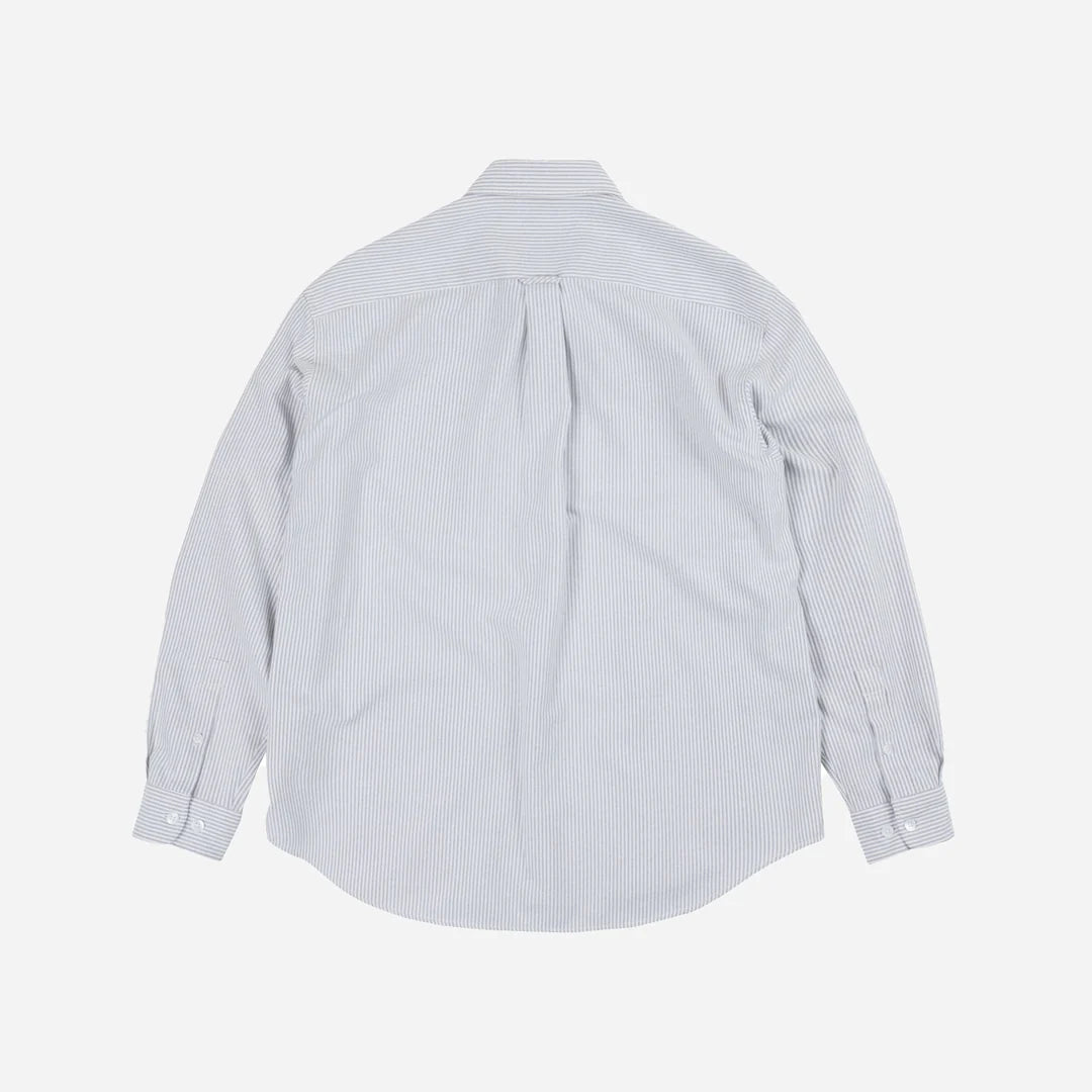 OG Striped Oxford Oversized Shirt - Grey