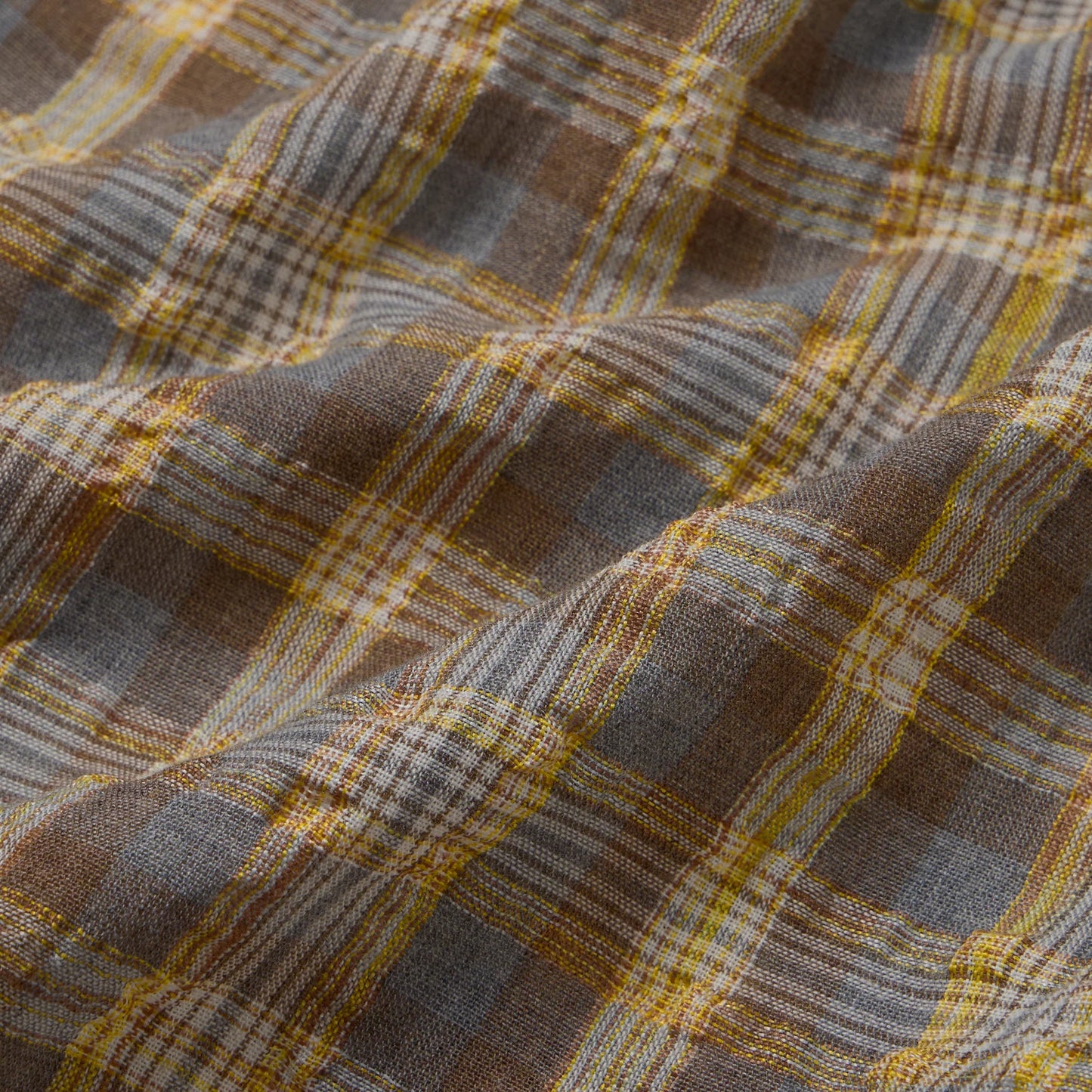 Uneven Check Shirt - Yellow