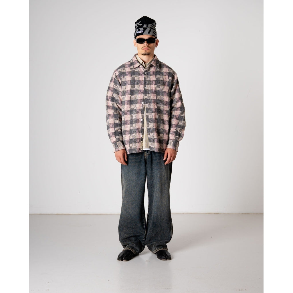 Glixto Structure Shirt - Grey / Brown