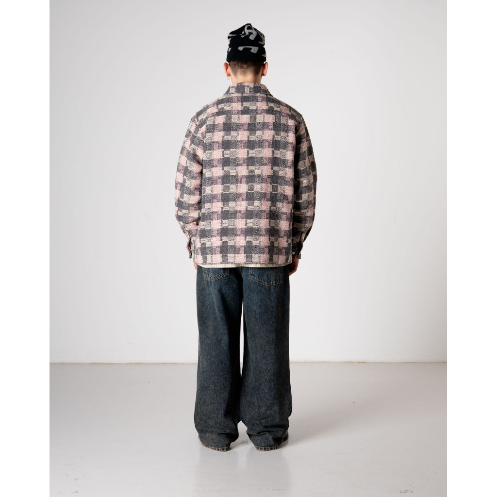 Glixto Structure Shirt - Grey / Brown