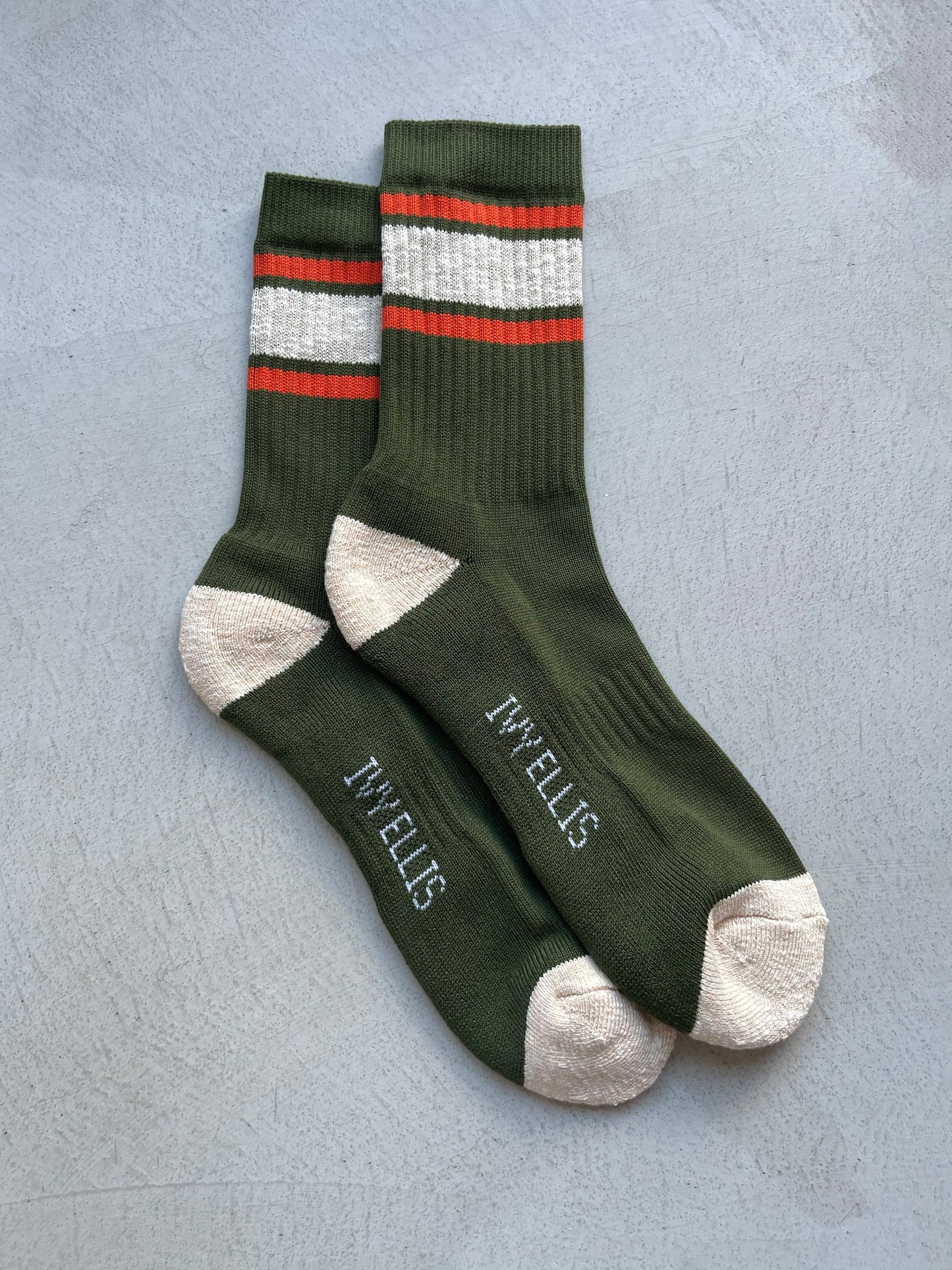 The Sven Socks - Green / Cream / Orange
