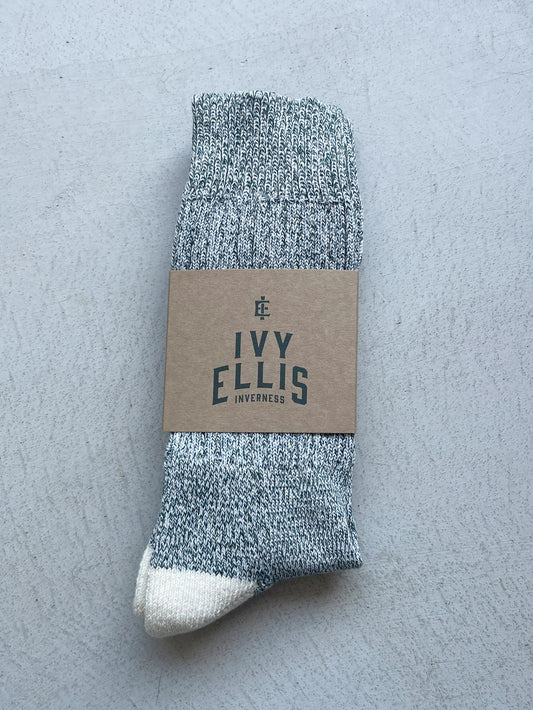 The Tideline Socks - Light Blue / Cream