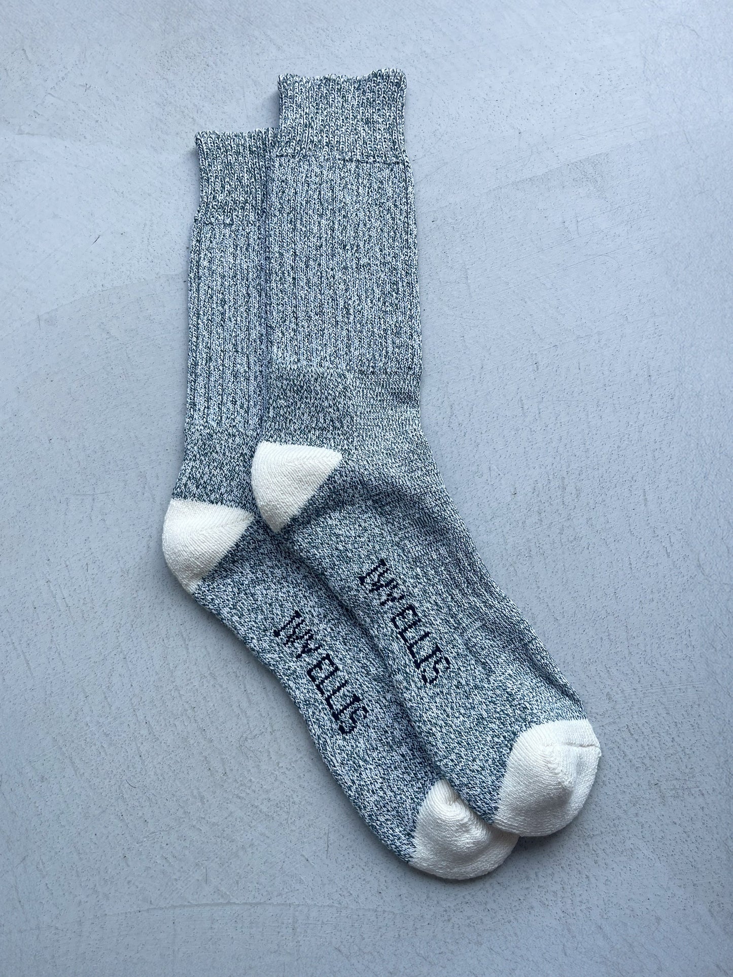 The Tideline Socks - Light Blue / Cream