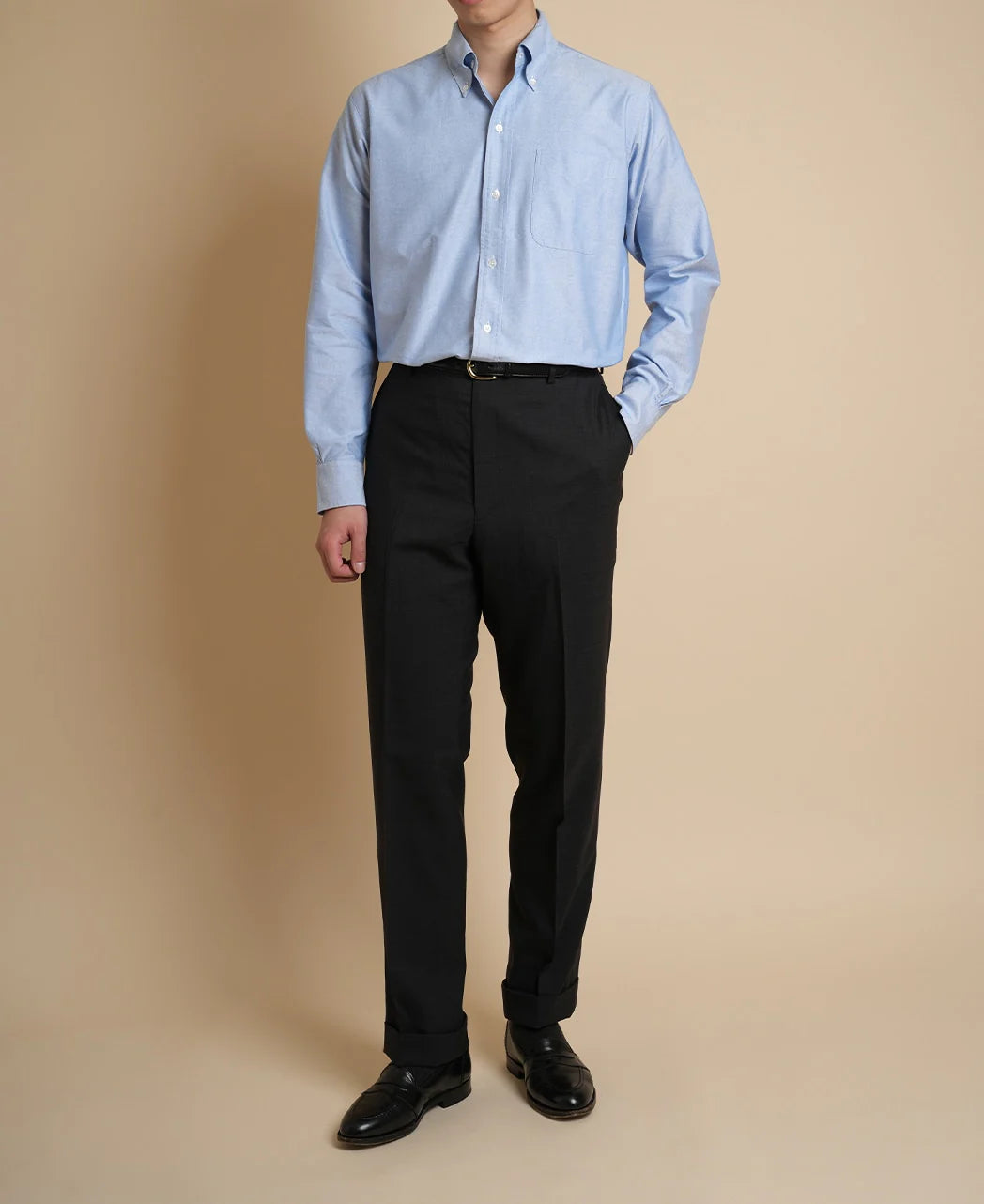 Chemise Vintage Ivy Ametora Button Down Selvedge Oxford - Blue