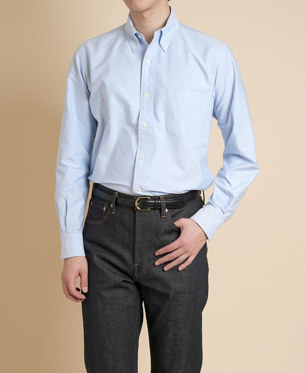 Chemise Vintage Ivy Button Down Oxford - Blue
