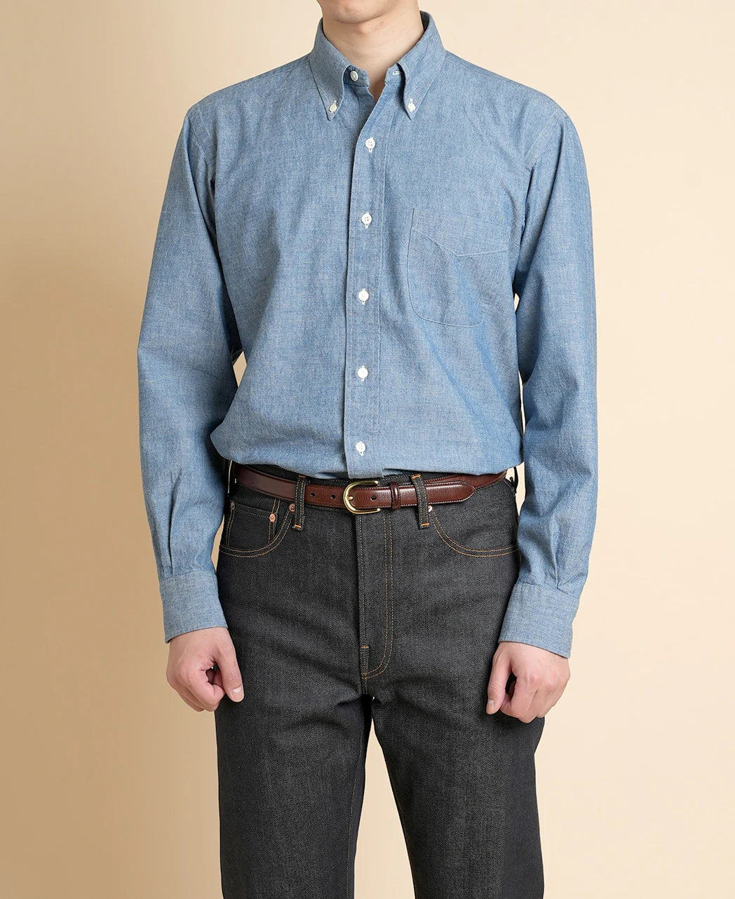Chemise Vintage Ivy Button Down Chambray - Blue