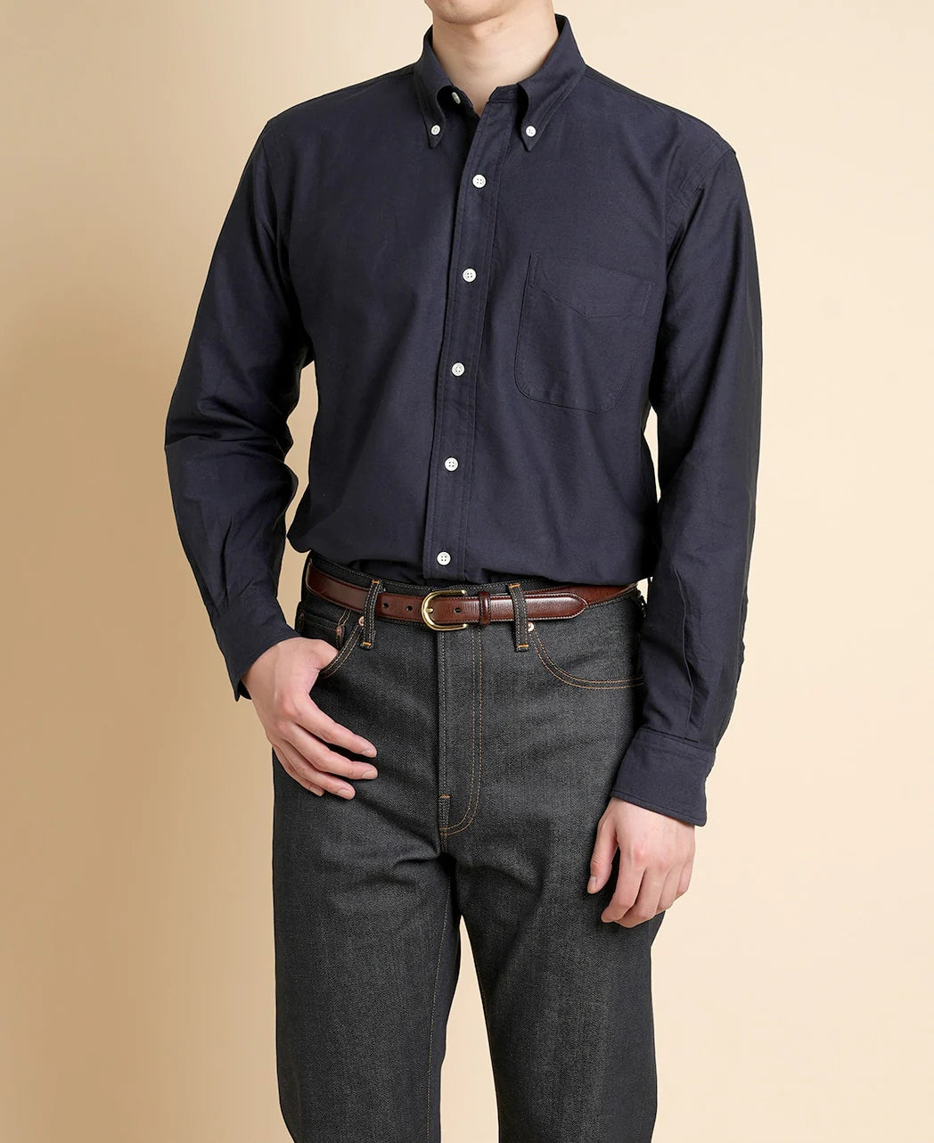 Chemise Vintage Ivy Button Down Oxford -Navy