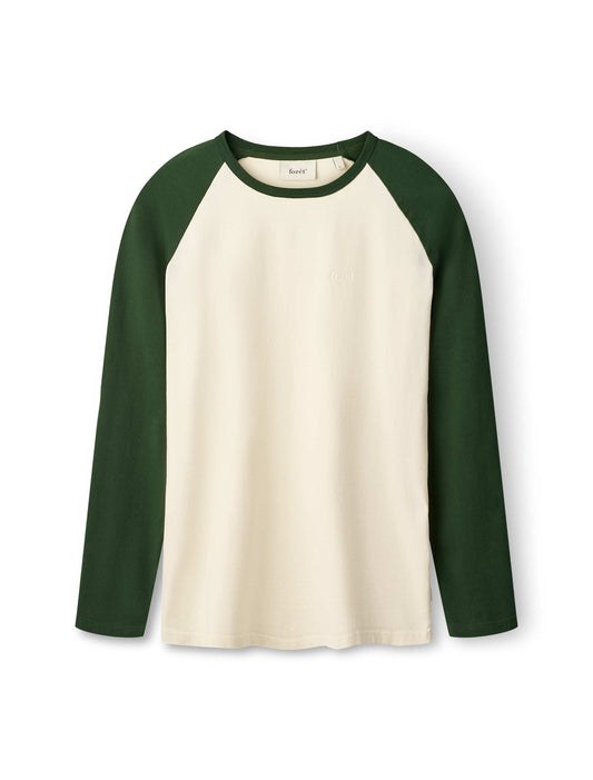 Lake Long Sleeve T-Shirt - Cloud / Dark Green