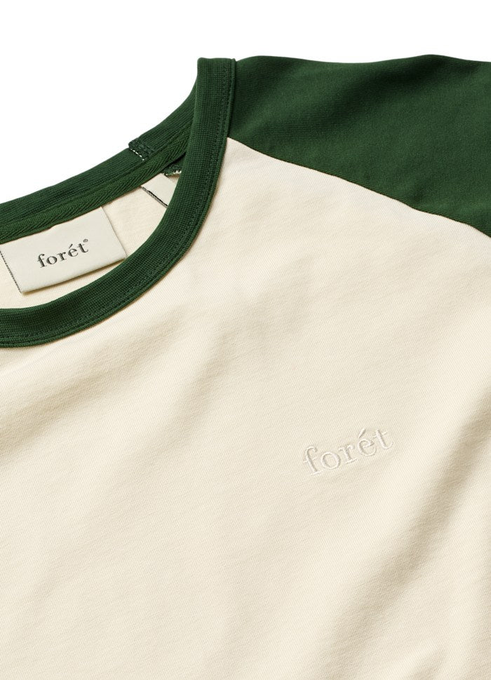 Lake Long Sleeve T-Shirt - Cloud / Dark Green