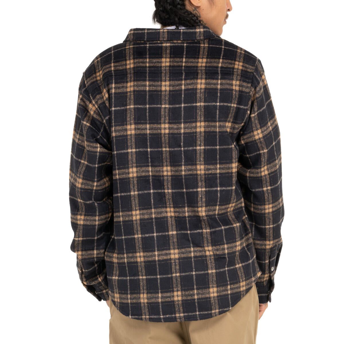 Work Flannel Shirt Jacket - Navy / Khaki