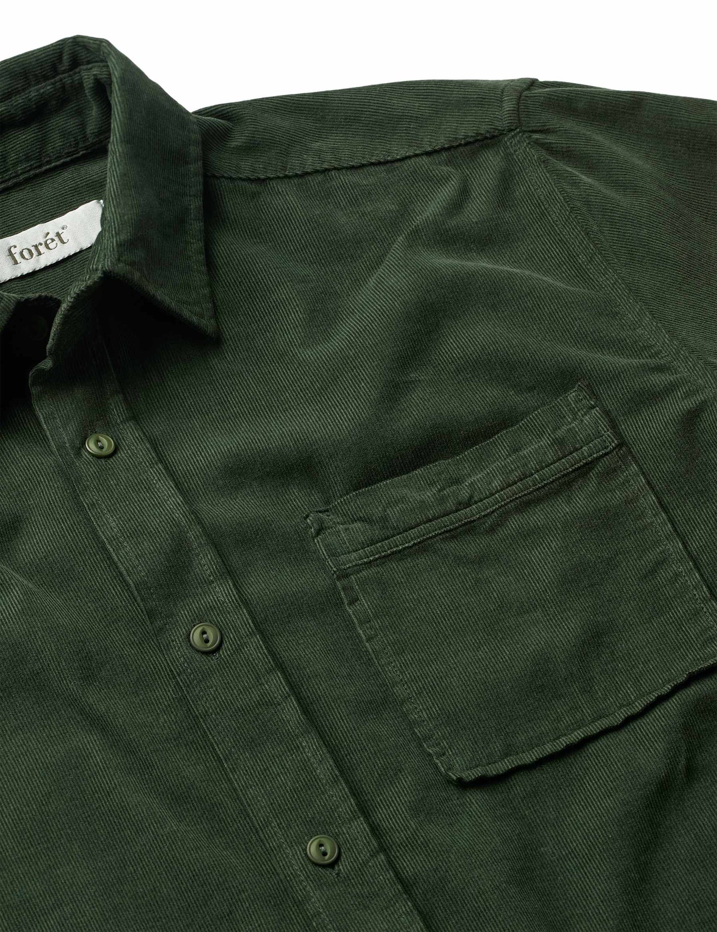River Corduroy Shirt - Dark Green