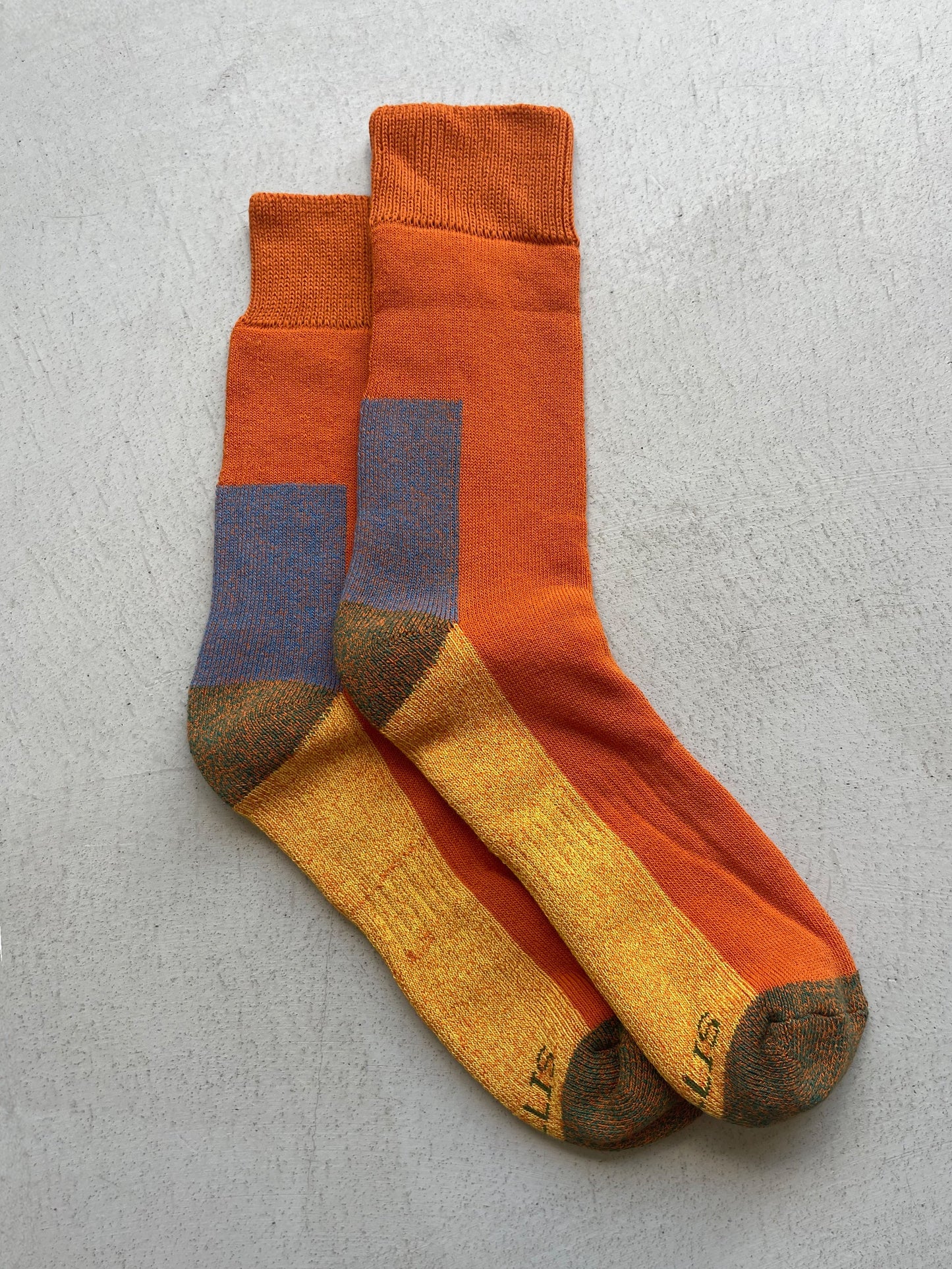 The Seabird Socks - Orange / Gray / Yellow