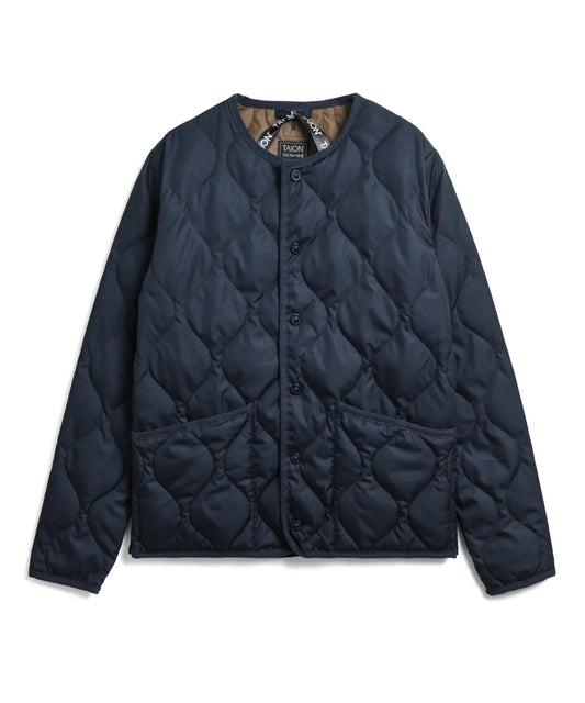 Military Crew Neck Down Jacket - D.Navy