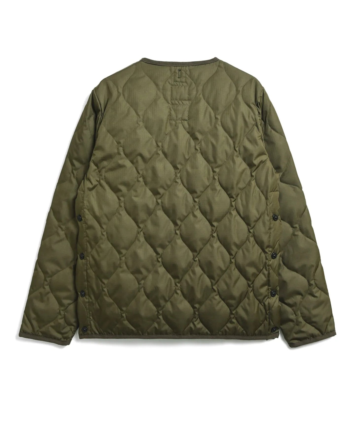 Military Crew Neck Down Jacket - D.Olive