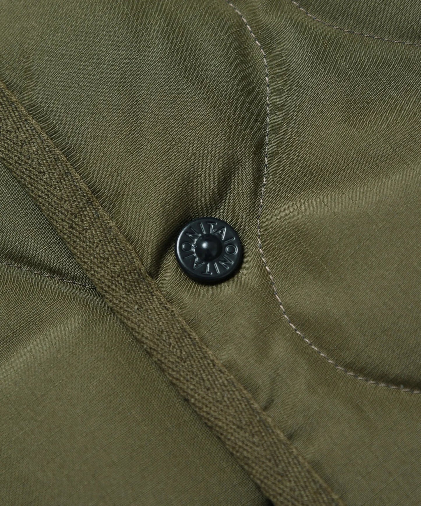Military Crew Neck Down Jacket - D.Olive