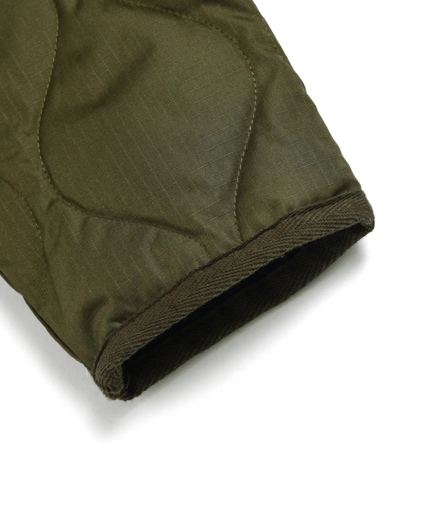 Military Crew Neck Down Jacket - D.Olive