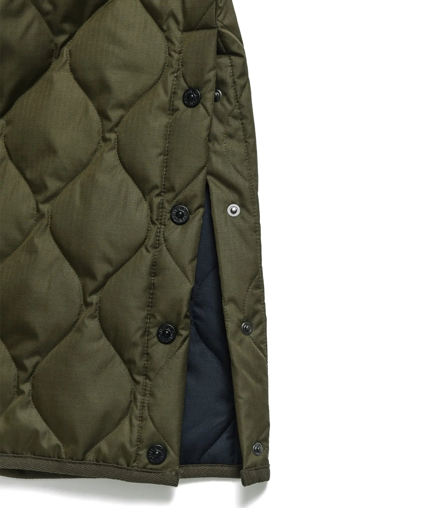 Military Crew Neck Down Jacket - D.Olive