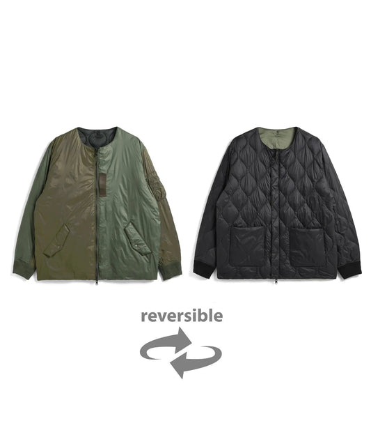 Reversible MA-1 Type Inner Down Jacket - Crazy Olive x Black