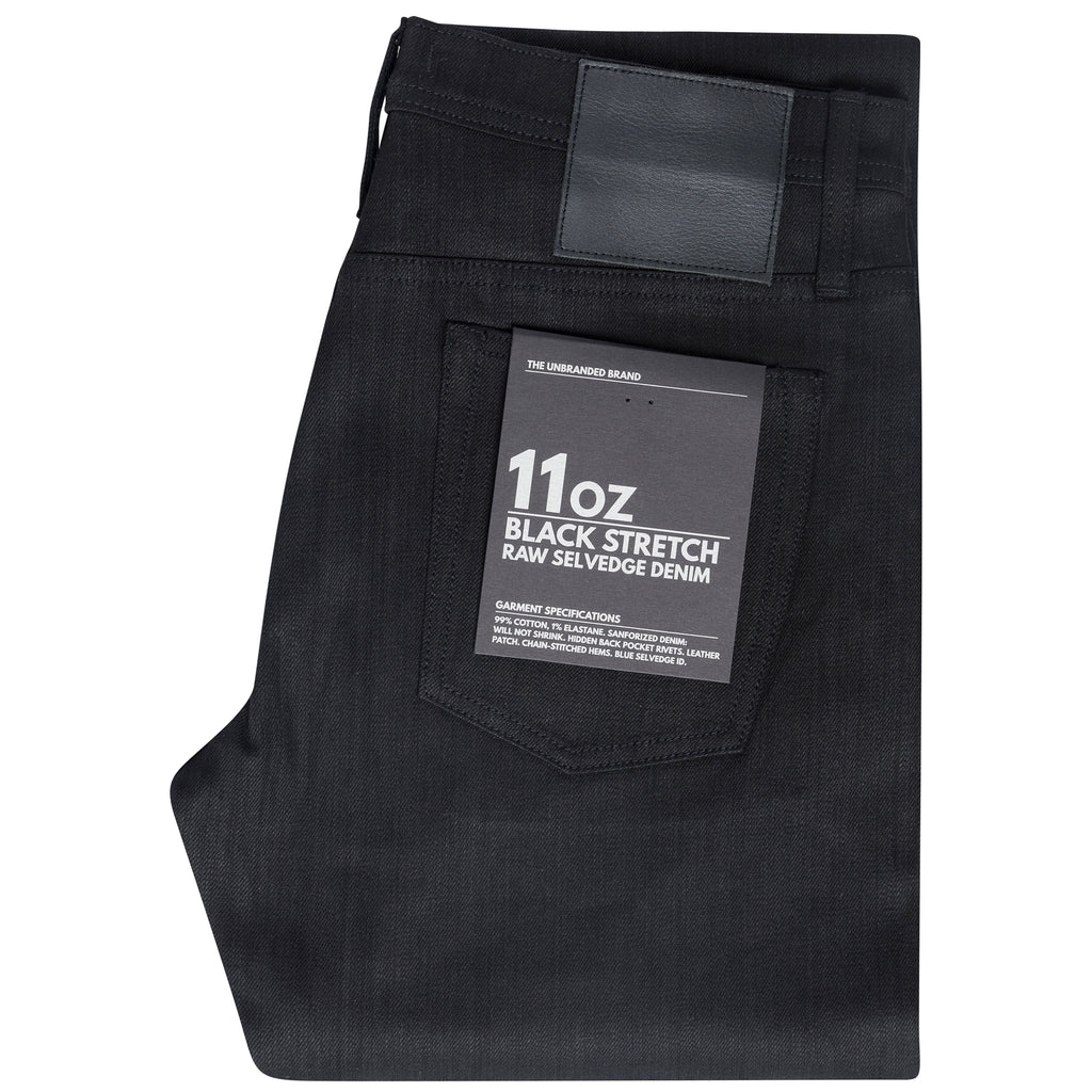 UB222 Tapered Black Stretch Selvedge