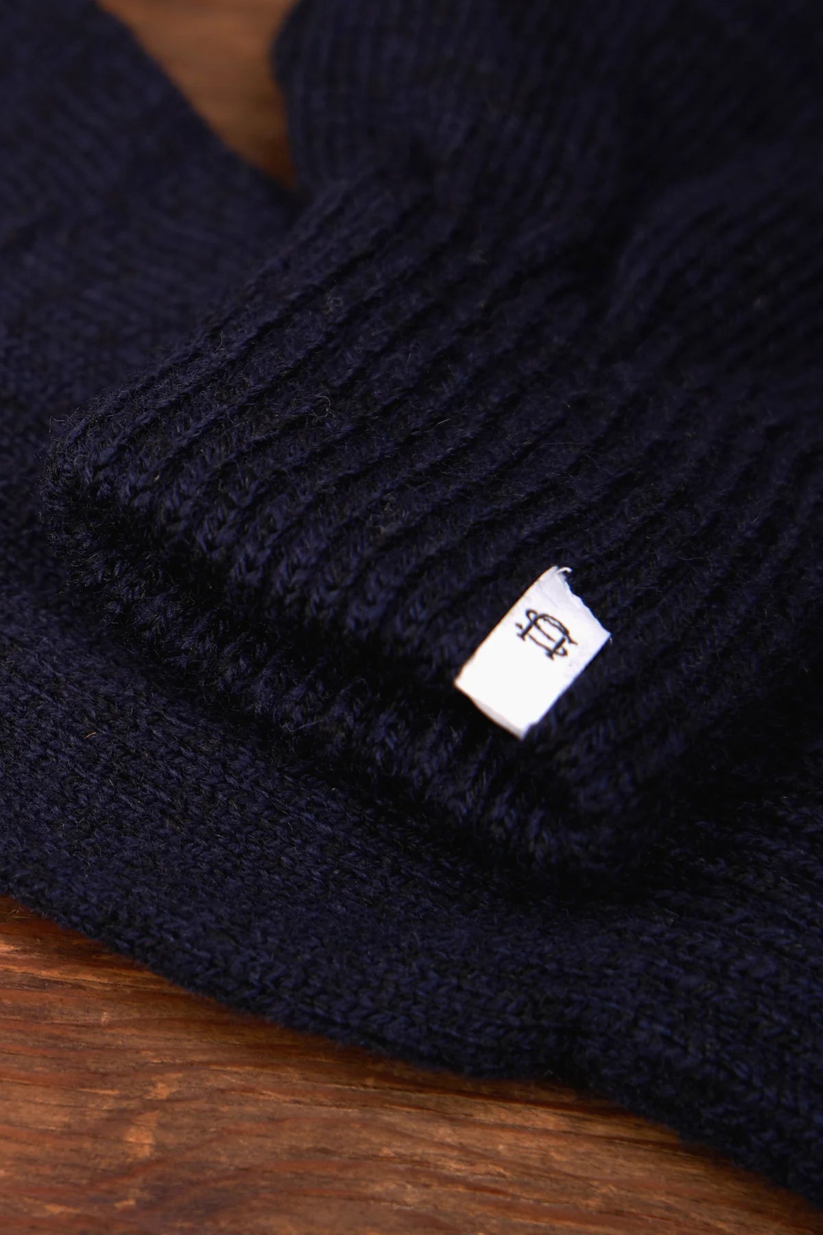 Full Finger Glove Rag Wool - Navy Melange