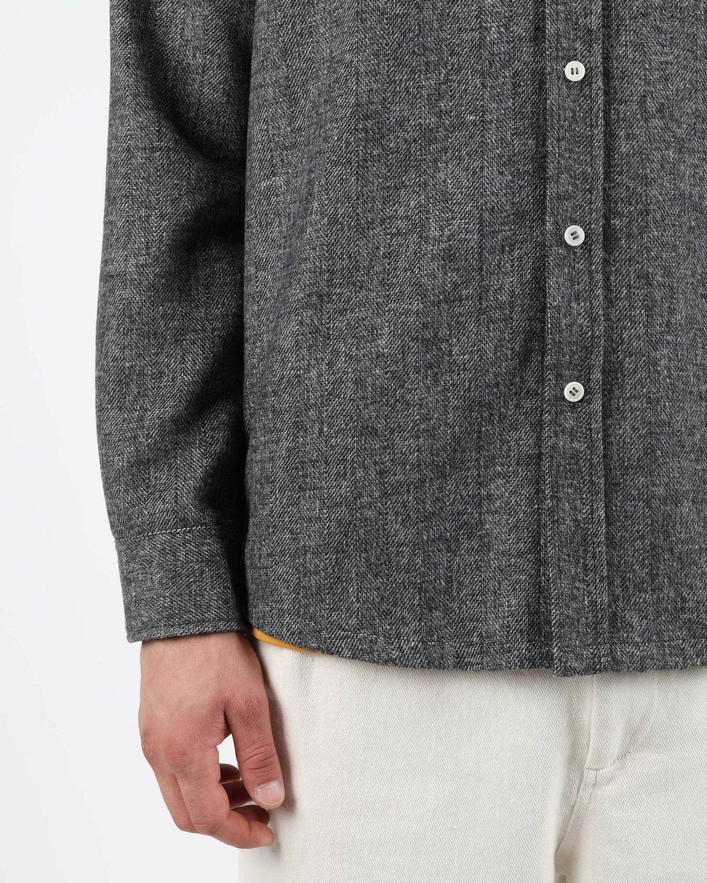 Anderson Blended Wool Shirt - Dark Grey