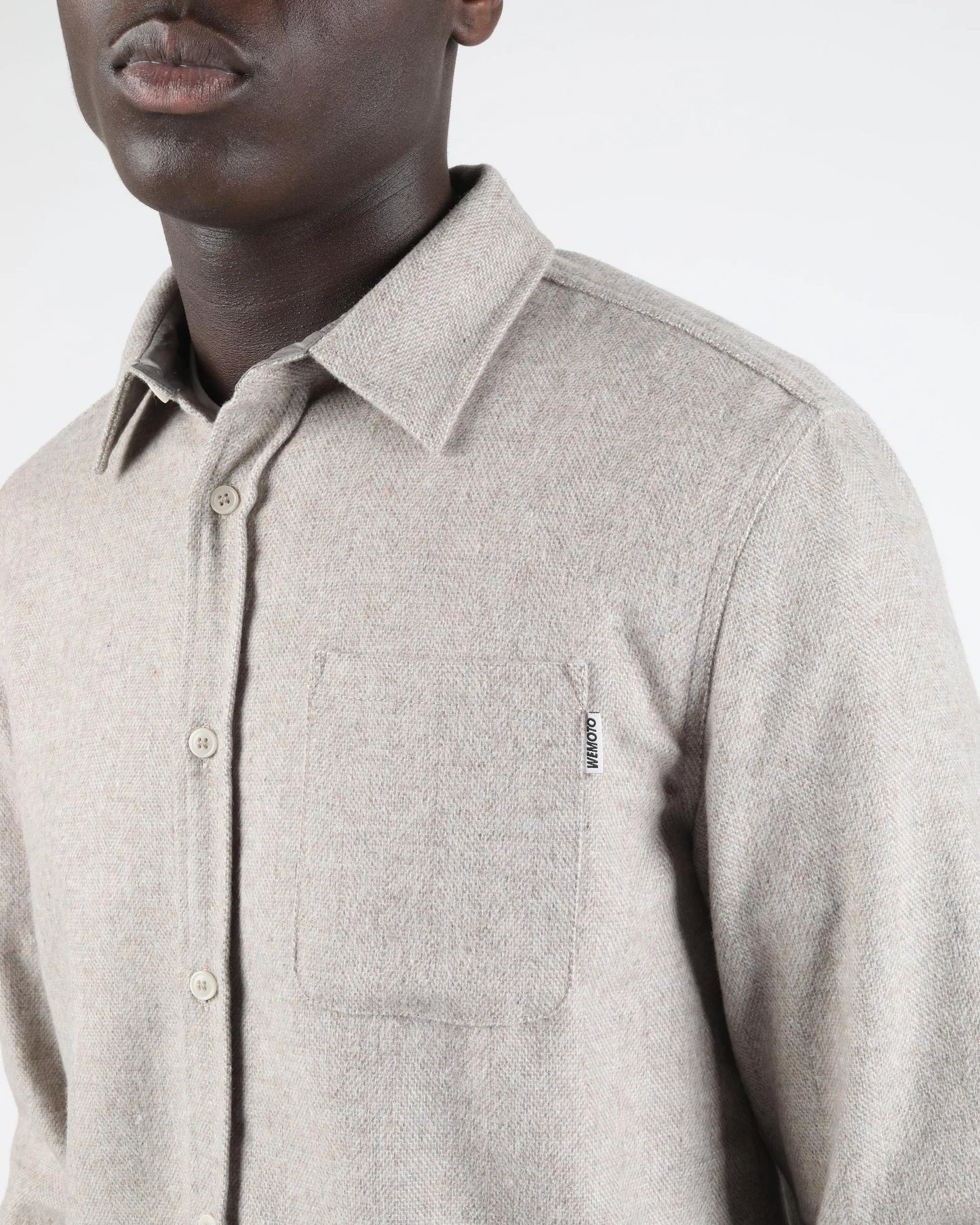 Anderson Blended Wool Shirt - Beige