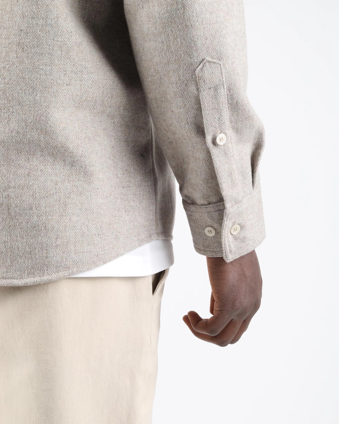 Anderson Blended Wool Shirt - Beige