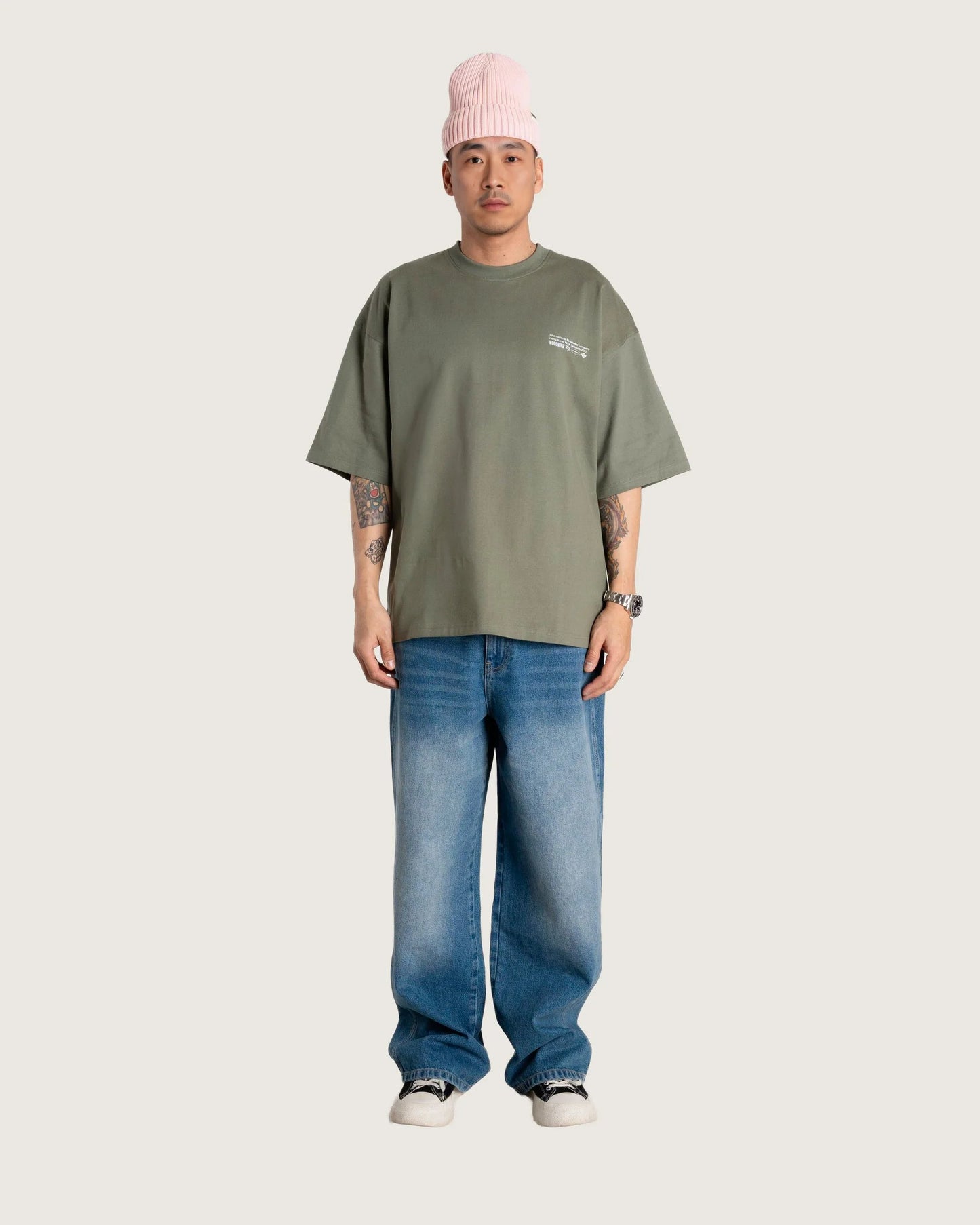 Beam Wobble Tee - Grey/Green