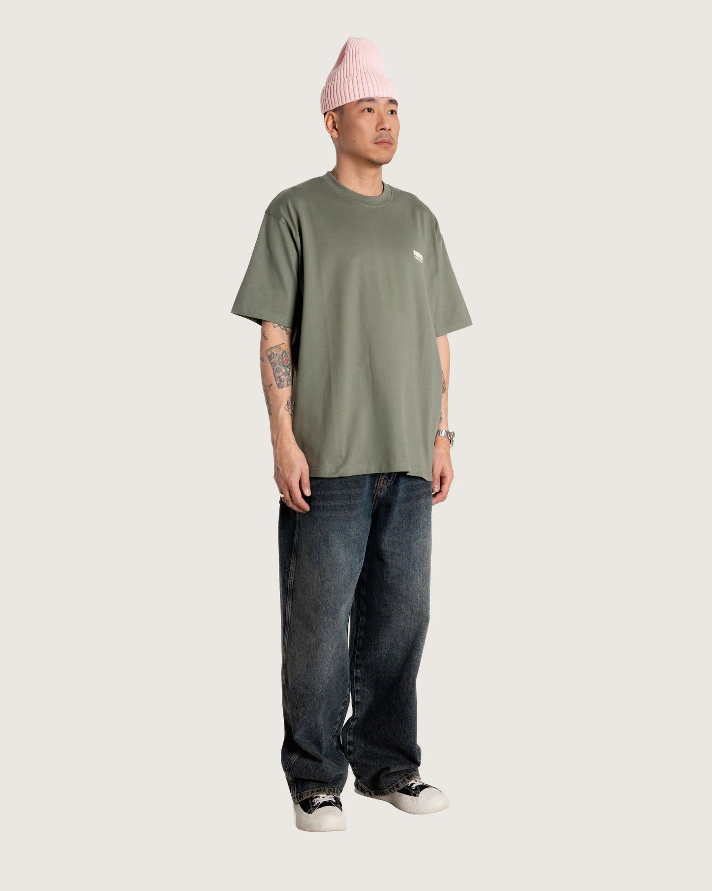 Baine Soya Tee - Grey/Green